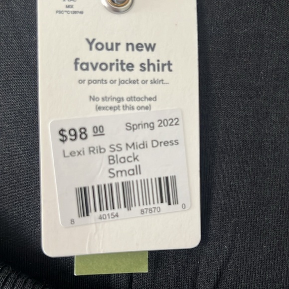 Marine Layer Lexi Rib SS Midi Dress black - Picture 7 of 9